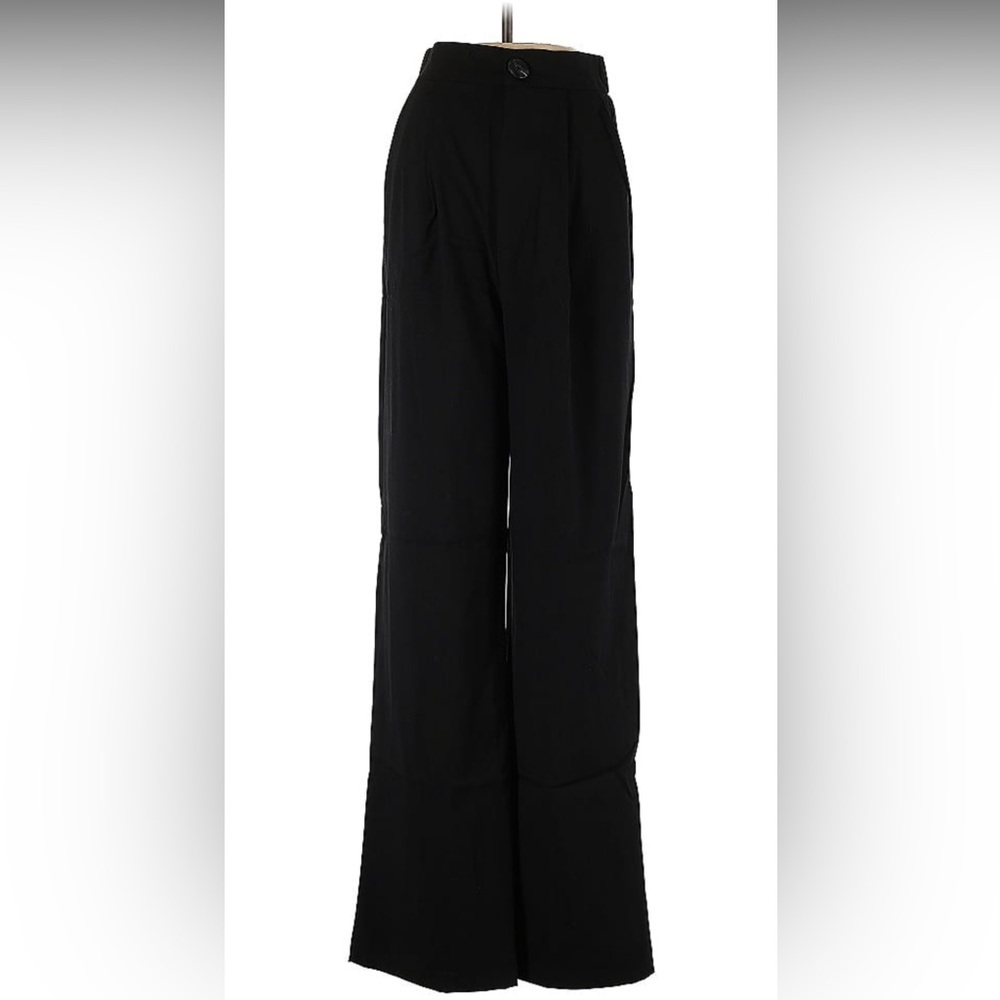 Stradivarius Black Wide-Leg Pants